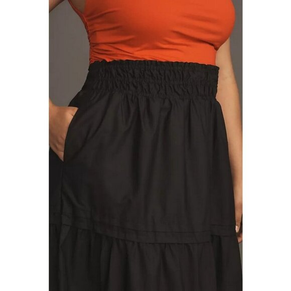 💕ANTHROPOLOGIE💕 The Somerset Maxi Skirt ~ Black 3X Plus NWT - Picture 4 of 16